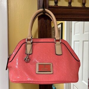 Guess Pink Satchel with Beige Handles